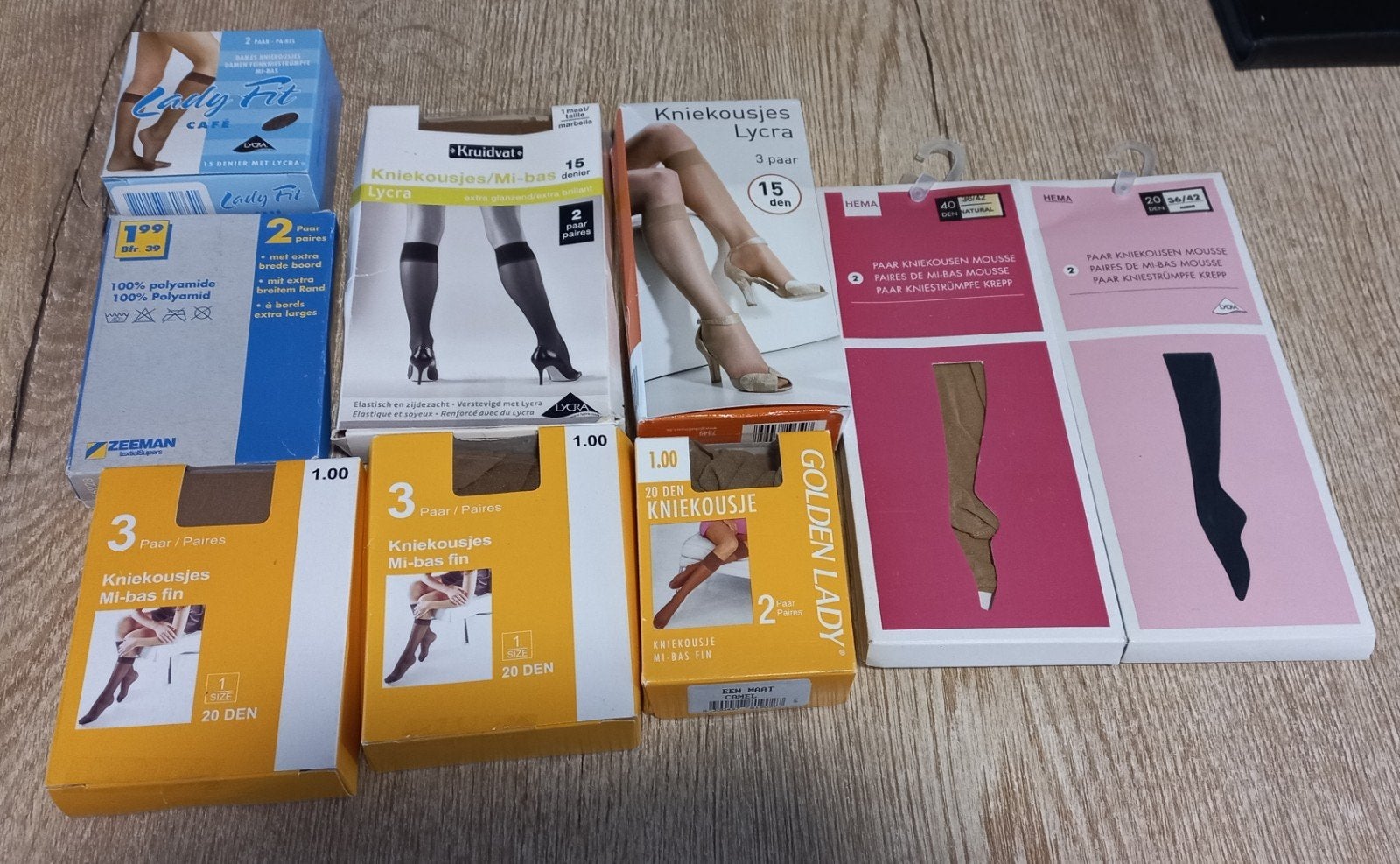Diverse kniekousjes en panty's, nieuw in verpakking, Diverse merken, Meerkleurig, Nieuw, Overige maten