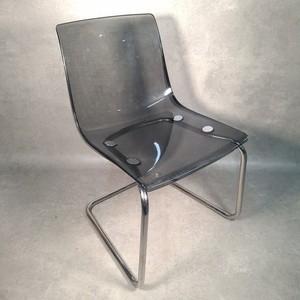 2x IKEA Tobias stoelen - transparant/rookgrijs, Huis en Inrichting, Kunststof, Gebruikt, Twee, Ophalen of Verzenden