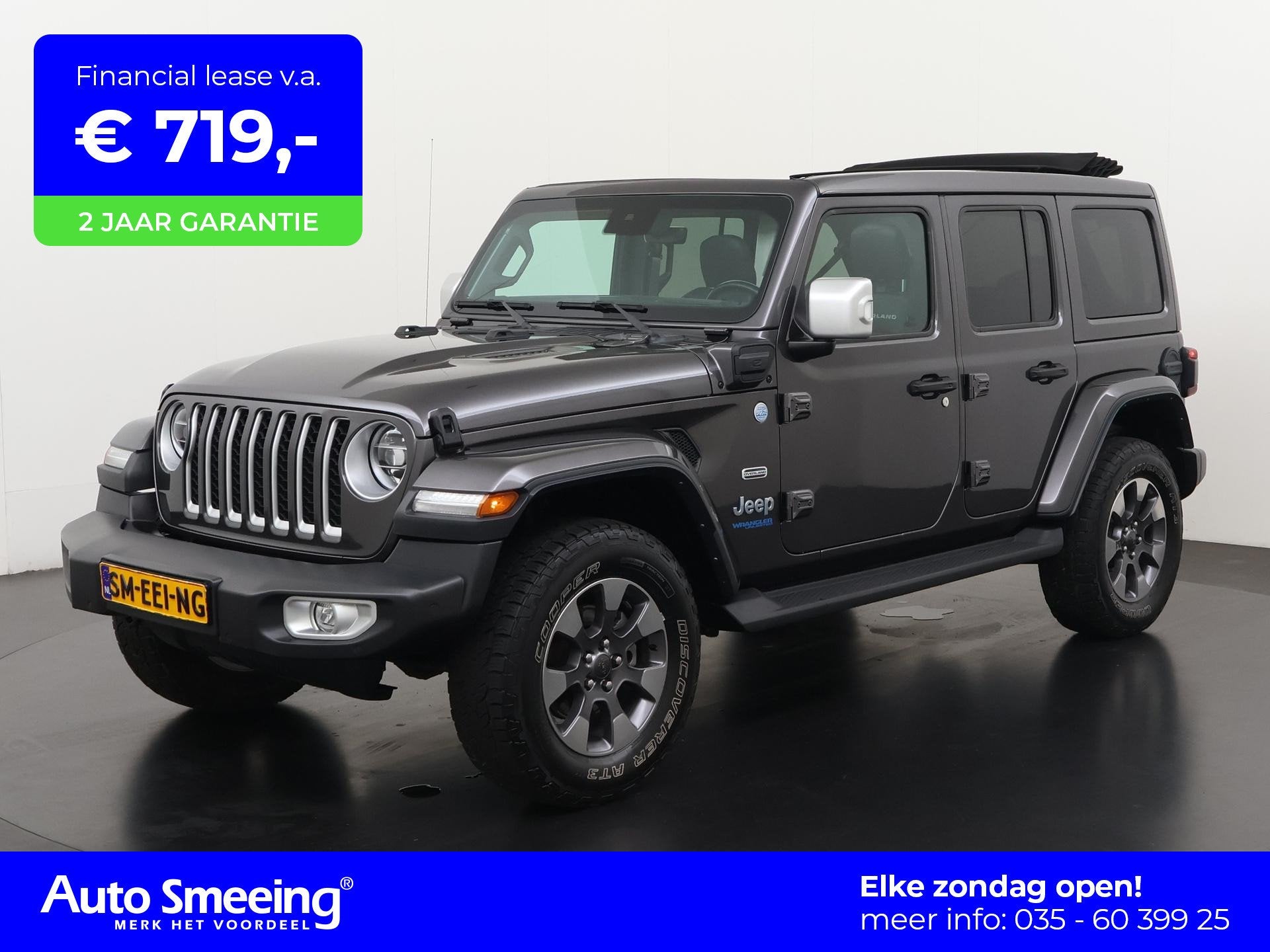 Jeep Wrangler Unlimited 4xe 380 Overland Sky-One-touch power, Auto's, Jeep, Automaat, 12 maanden, Stof, 4 cilinders