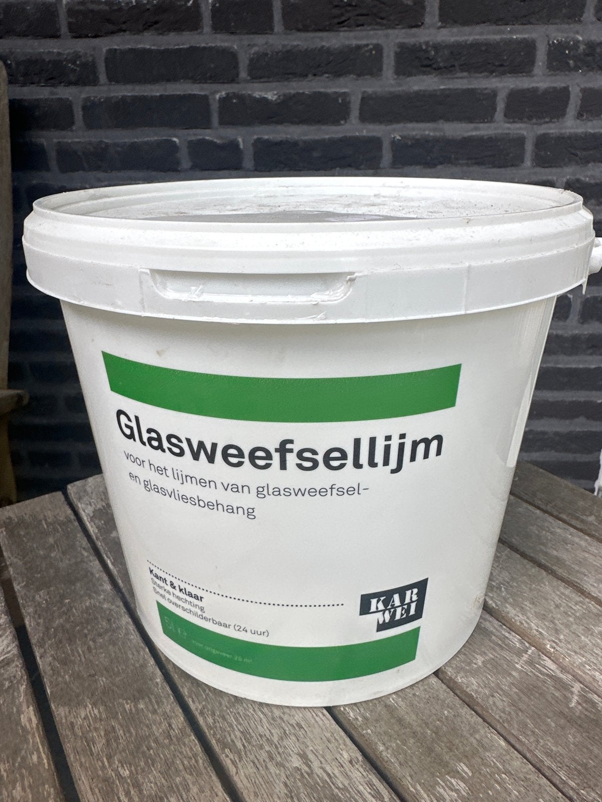 KARWEI Glasweefsellijm - Kant & klaar, Ophalen, Gebruikt, Wit, Verf