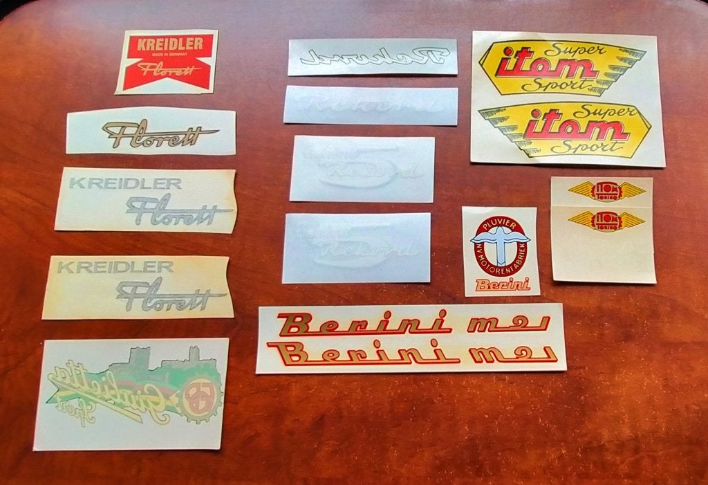 Oldtimer Brommer Transfers(Kreidler Florett, Itom, Flandria), Ophalen of Verzenden, Nieuw, Overige typen, Overige merken
