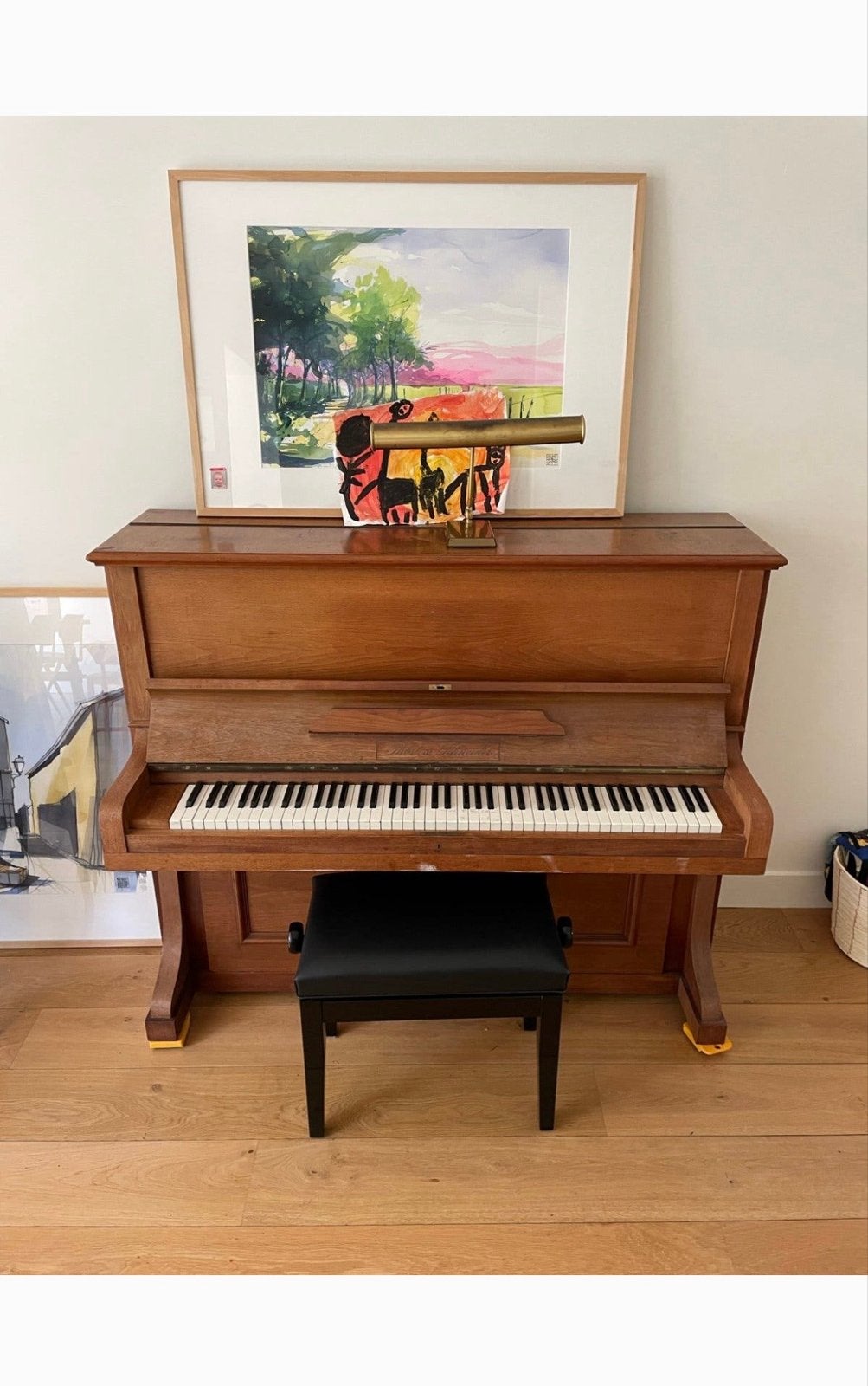 Gebruikte Pabel & Schneider Piano - gratis ophalen, Muziek en Instrumenten, Piano's, Ophalen, Gebruikt, Bruin, Piano