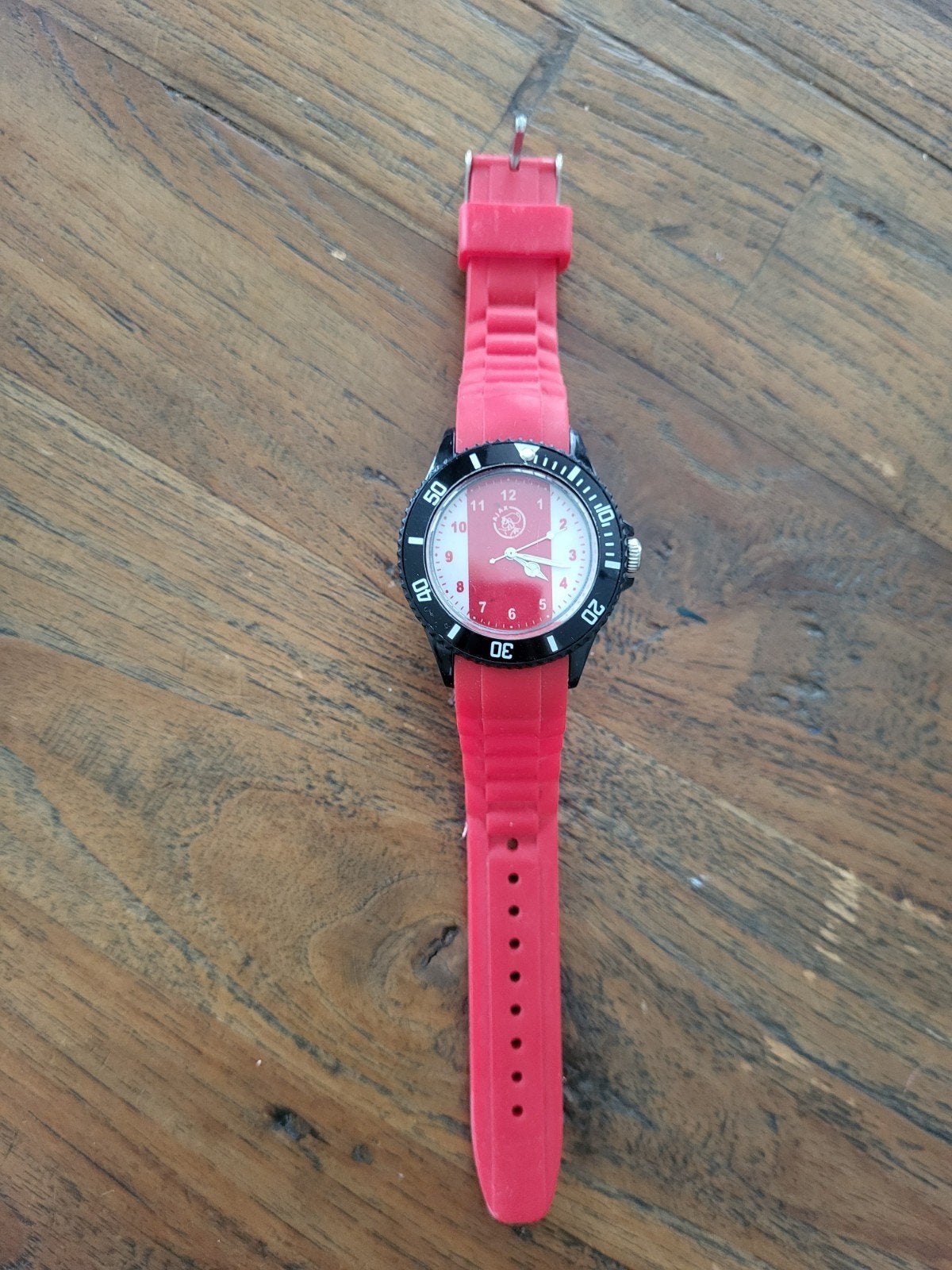 Ajax Horloge Rood - Kinderhorloge, Ophalen of Verzenden, Gebruikt, Rood, Jongen of Meisje