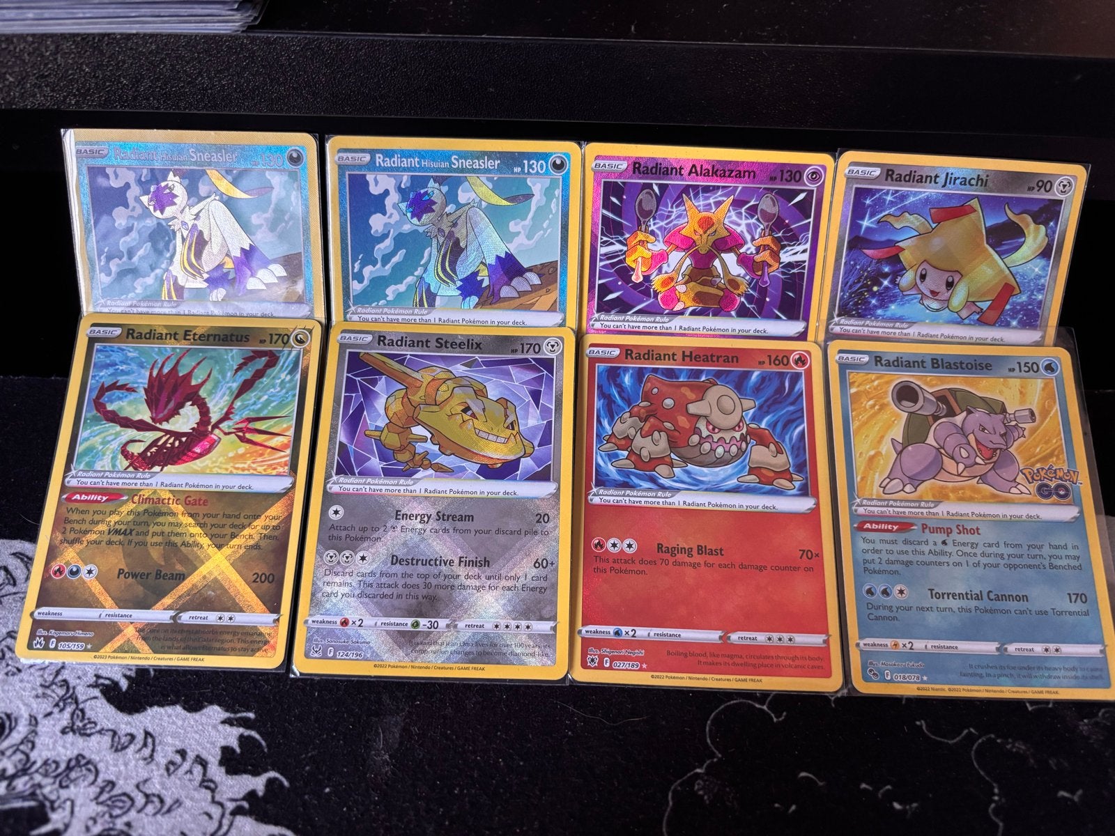 Pokémon Radiant kaarten set (8 stuks), Ophalen of Verzenden, Zo goed als nieuw, Meerdere kaarten, Foil