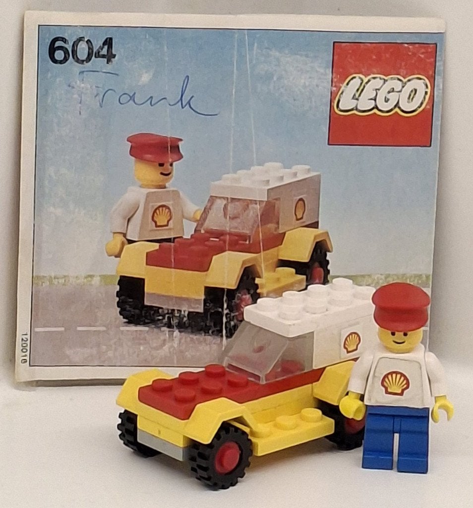 Vintage Lego 604 Shell service auto / car, Lego, Ophalen of Verzenden, Complete set, City
