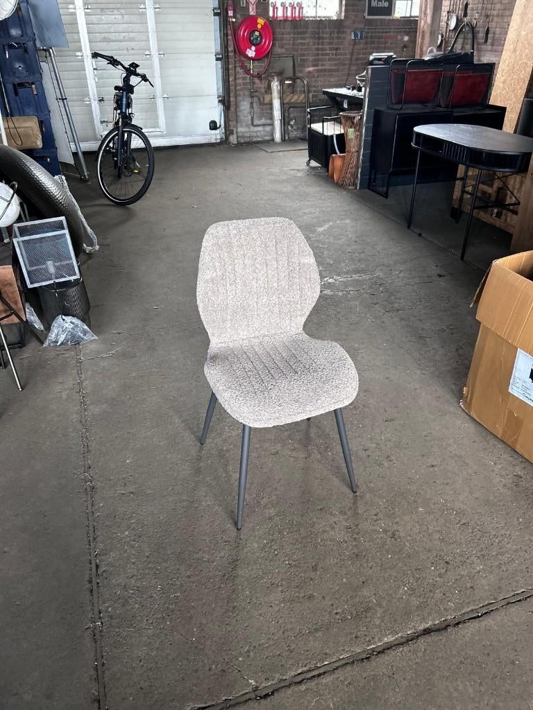 1 eetkamerstoel wit beige outlet korting, Ophalen, Overige kleuren, Nieuw, Eén