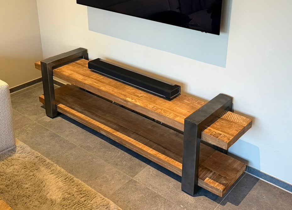 TV Meubel Mangohout Zwaar *TOP*, Ophalen, Zo goed als nieuw, 25 tot 50 cm, Minder dan 100 cm