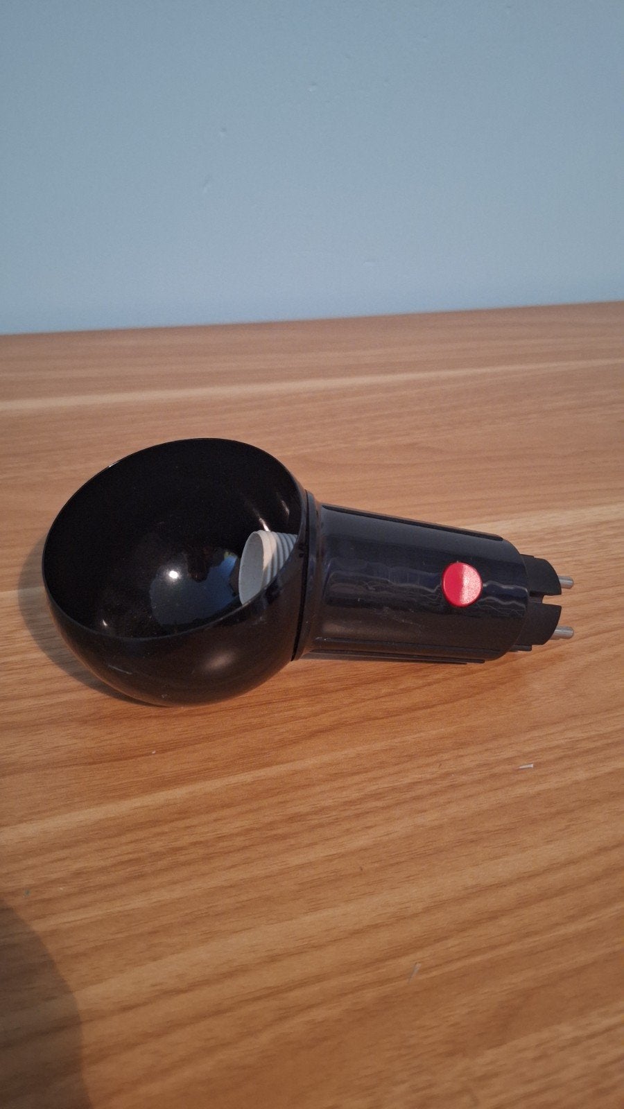 Vintage Space Age Stekkerlamp / Wandspot Jaren 80 Zwart, Ophalen of Verzenden