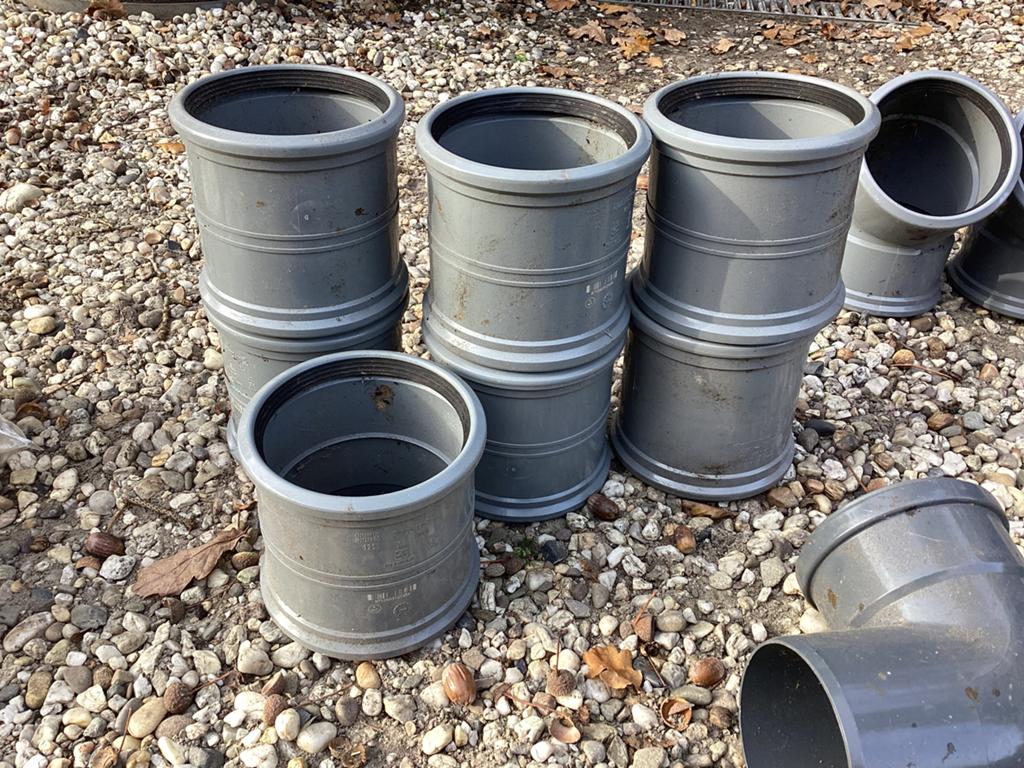 PVC rioleringshulpstukken, Ophalen, Bochten, Pvc, Zo goed als nieuw