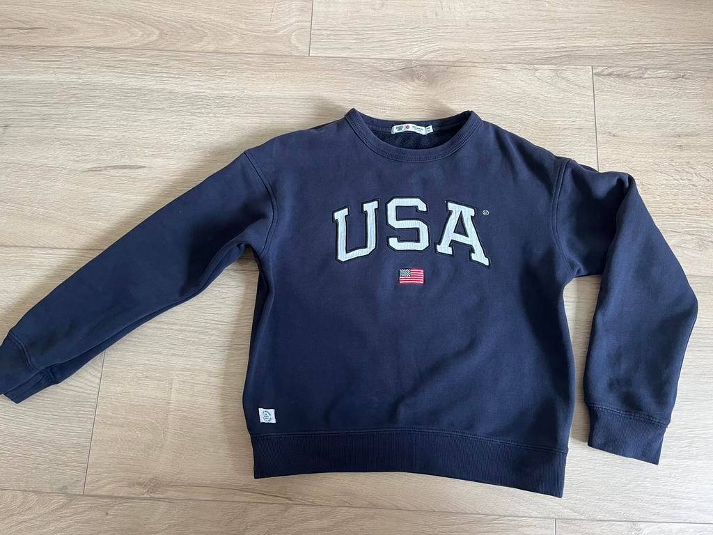 America today sweater USA mt 146/152 d. Blauw, Ophalen of Verzenden, Zo goed als nieuw, Meisje, Trui of Vest