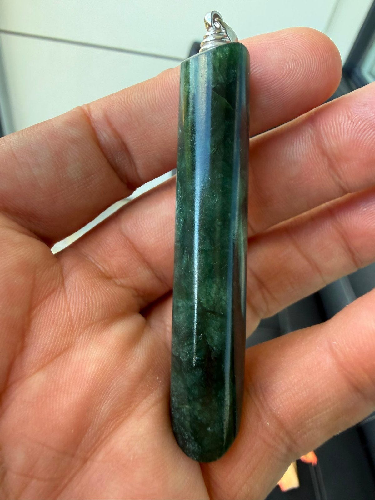 Nephriet Jade Hanger N764 - 20g, 77x12x12mm, Csj, Nieuw, Ophalen of Verzenden, Steen of Mineraal