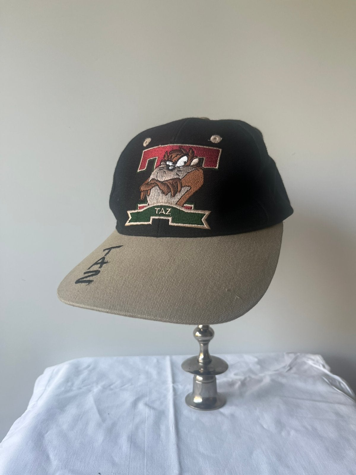 Vintage Taz Looney Tunes Cap | 1999 Warner Bros Snapback Hat, Ophalen of Verzenden, Zo goed als nieuw, 57 cm (M, 7⅛ inch) of minder