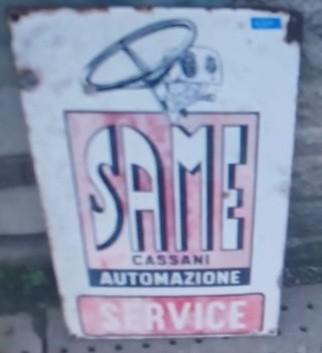 GEZOCHT  Emaille Same bord ., Ophalen of Verzenden, Gebruikt, Reclamebord