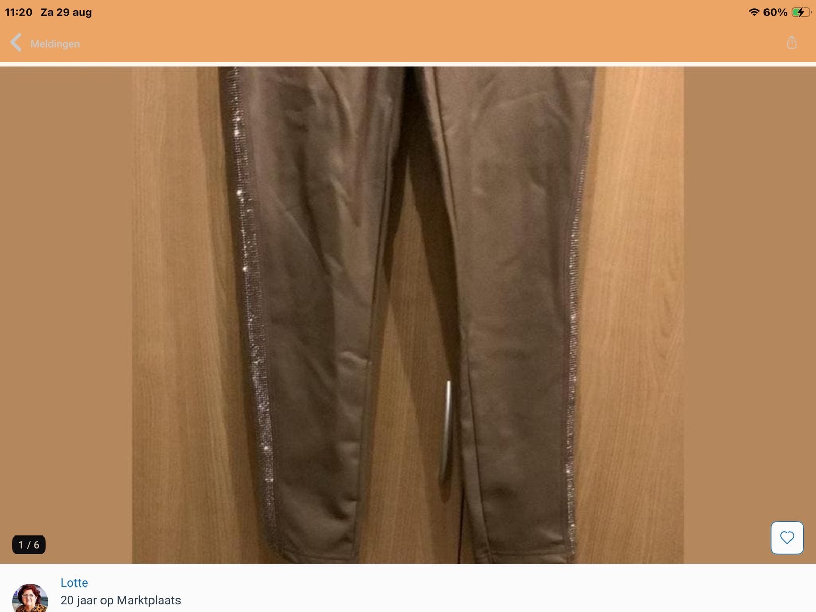 PU-Lederen Broek    mt 38.    bon prix, Ophalen of Verzenden, Nieuw, Maat 38/40 (M), Bruin