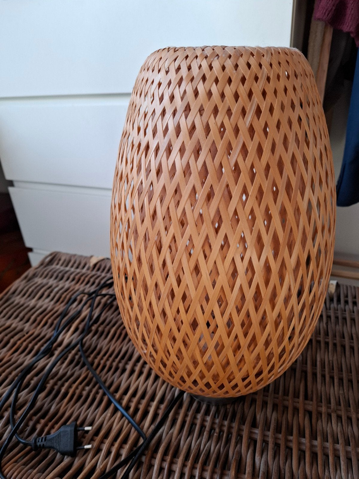 Boja tafellamp, Gebruikt, Tafellamp, Natuurlijk materiaal, 40 cm