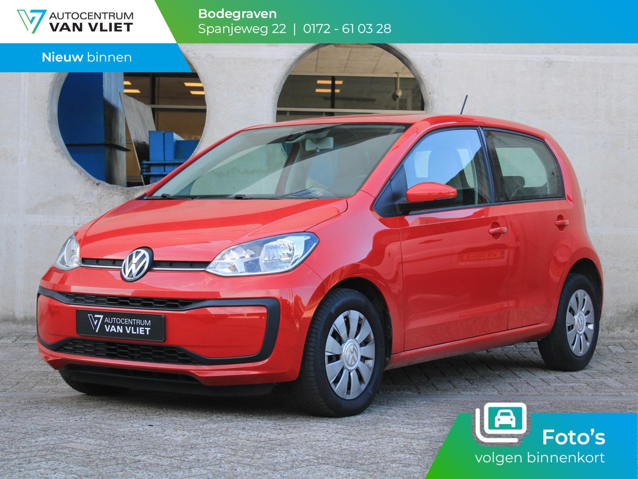 Volkswagen Up! 1.0 BMT move up! | AIRCO | 12 MAANDEN BOVAG G, Auto's, Voorwielaandrijving, 12 maanden, Stof, Gebruikt
