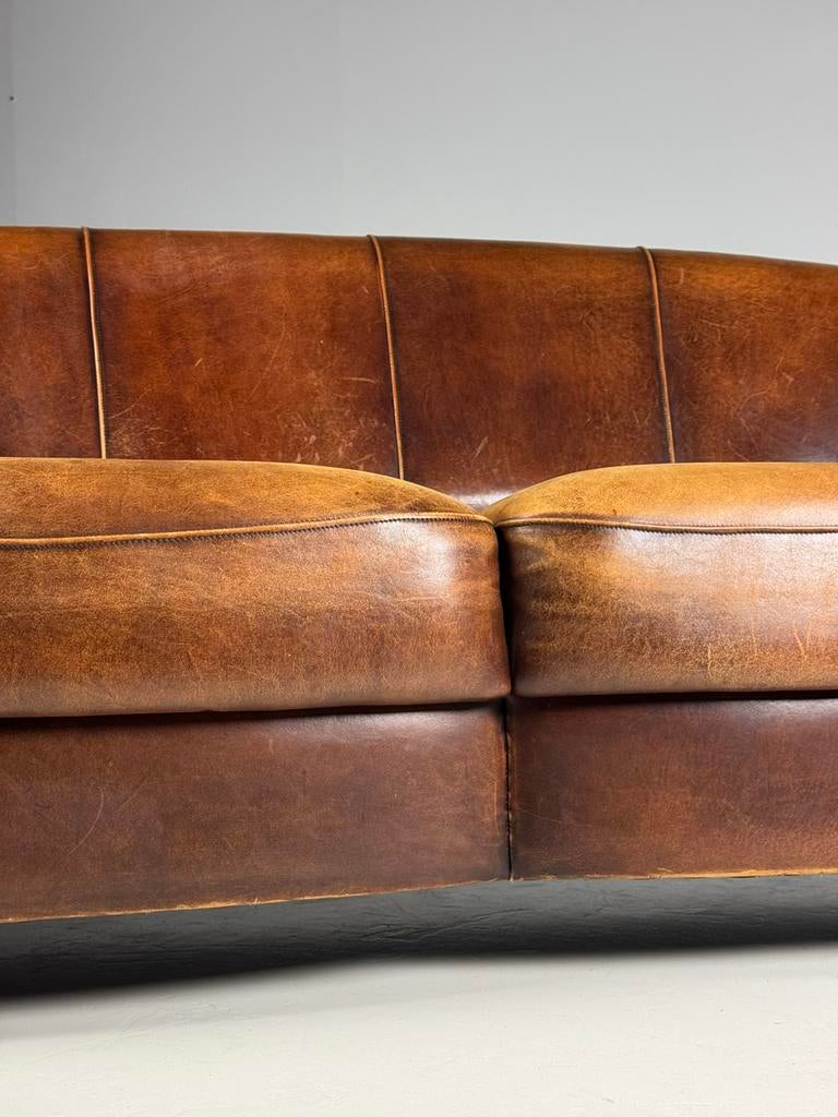 Schapenleren bank Joris klassiek, Huis en Inrichting, Ophalen of Verzenden, Zo goed als nieuw, 75 tot 100 cm, 200 tot 250 cm