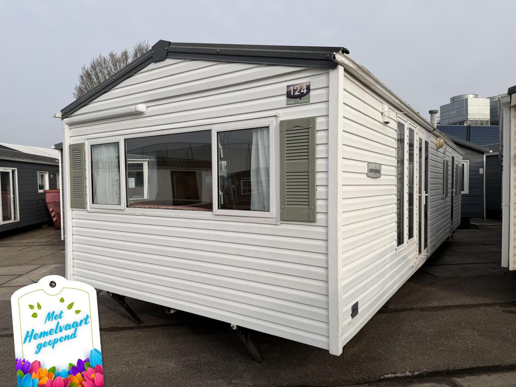 BK Bluebird Continentale Chalet 10 x 3.70 m Airco, Caravans en Kamperen, Stacaravans, Niet ingevuld, Niet ingevuld, Niet ingevuld