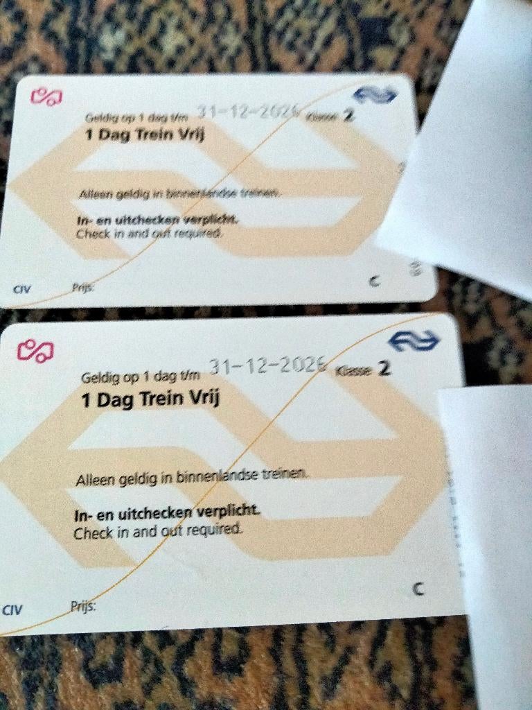 NS dagticket, Tickets en Kaartjes, Eén persoon, Trein, Nederland, Algemeen kaartje