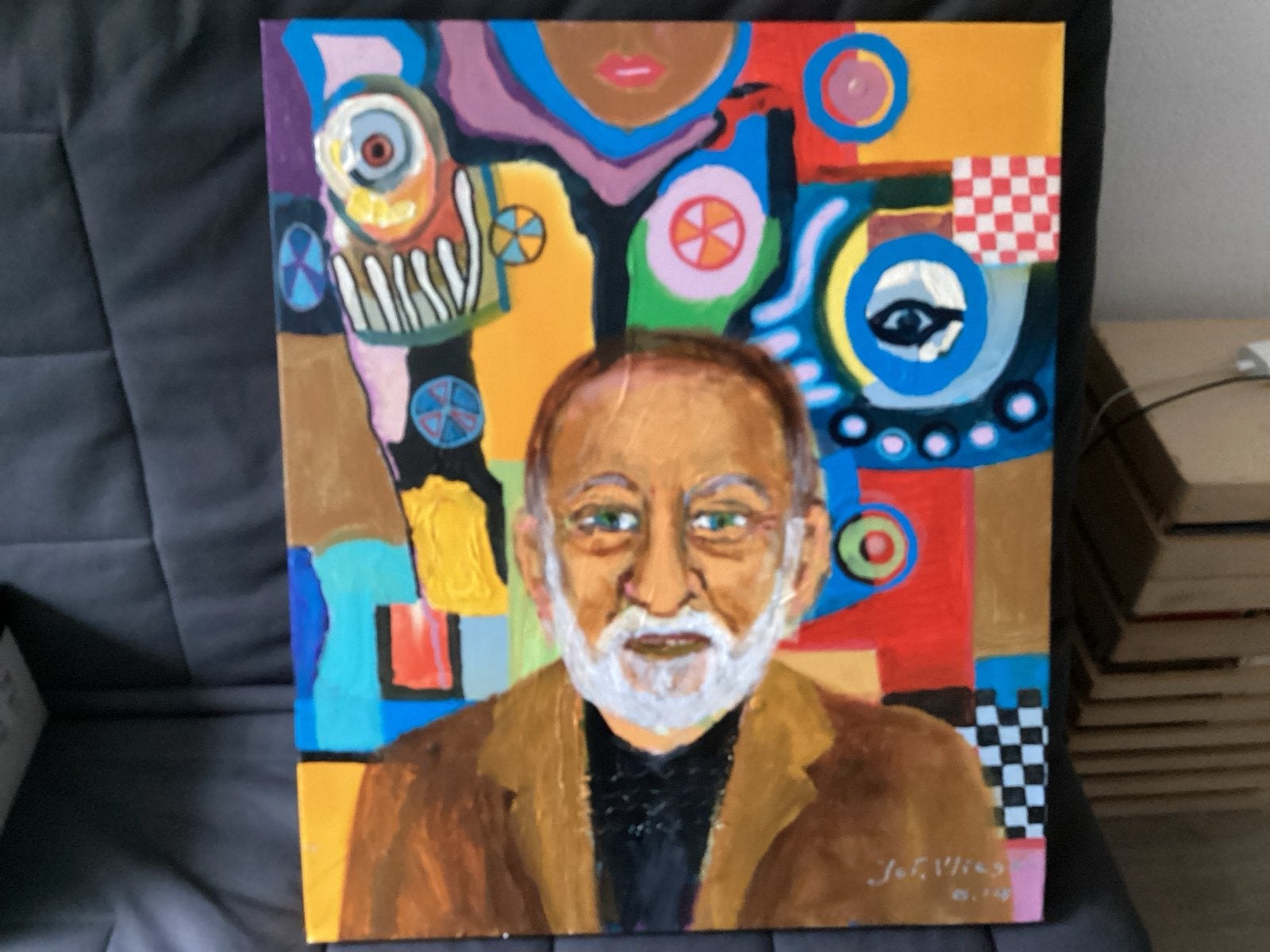 Uniek handgeschilderd portret - Modern Abstract, Ophalen of Verzenden