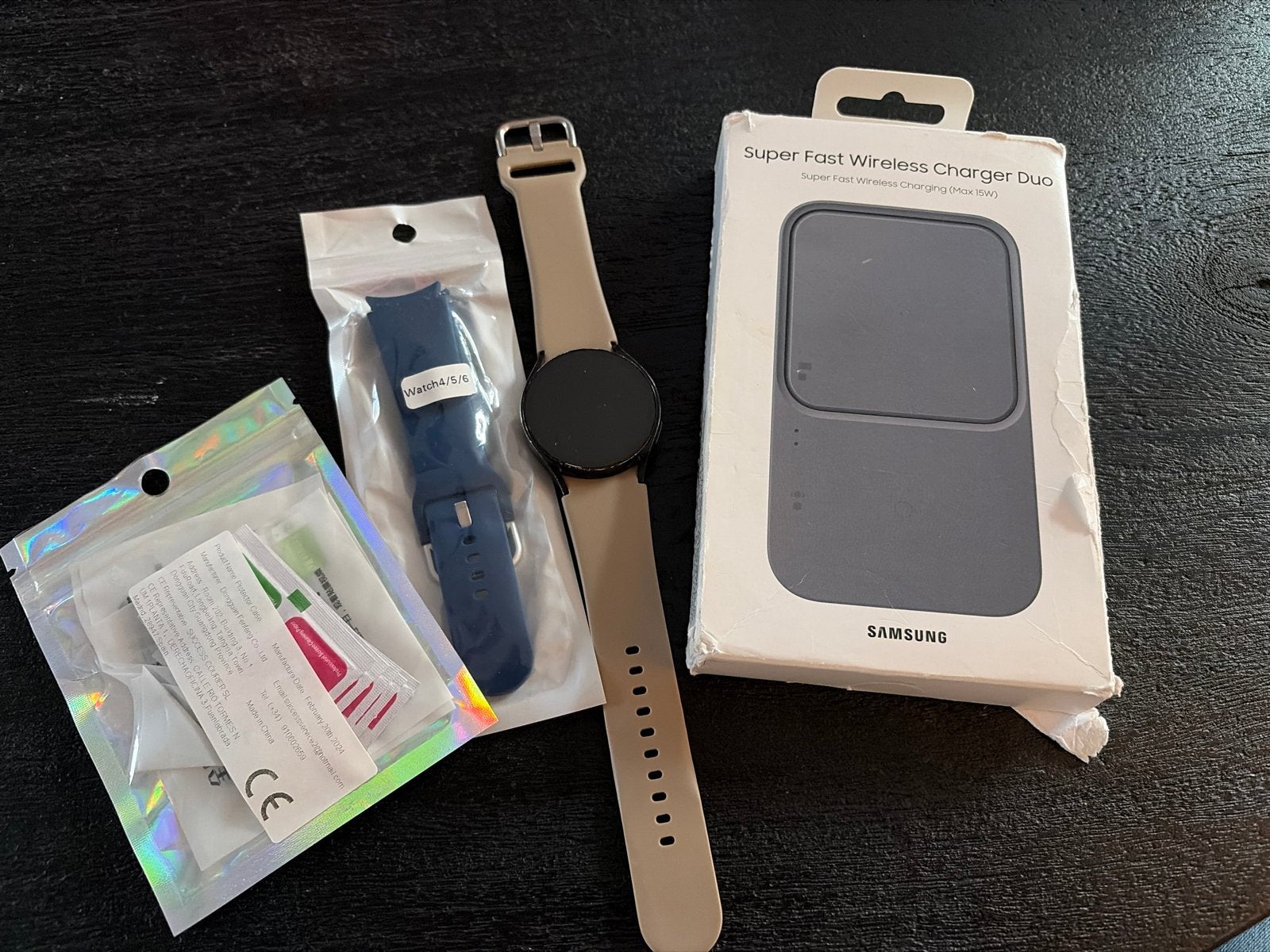 Samsung Galaxy Watch 6  met draadloze oplader, Ophalen, Gebruikt, Hartslag, Zwart