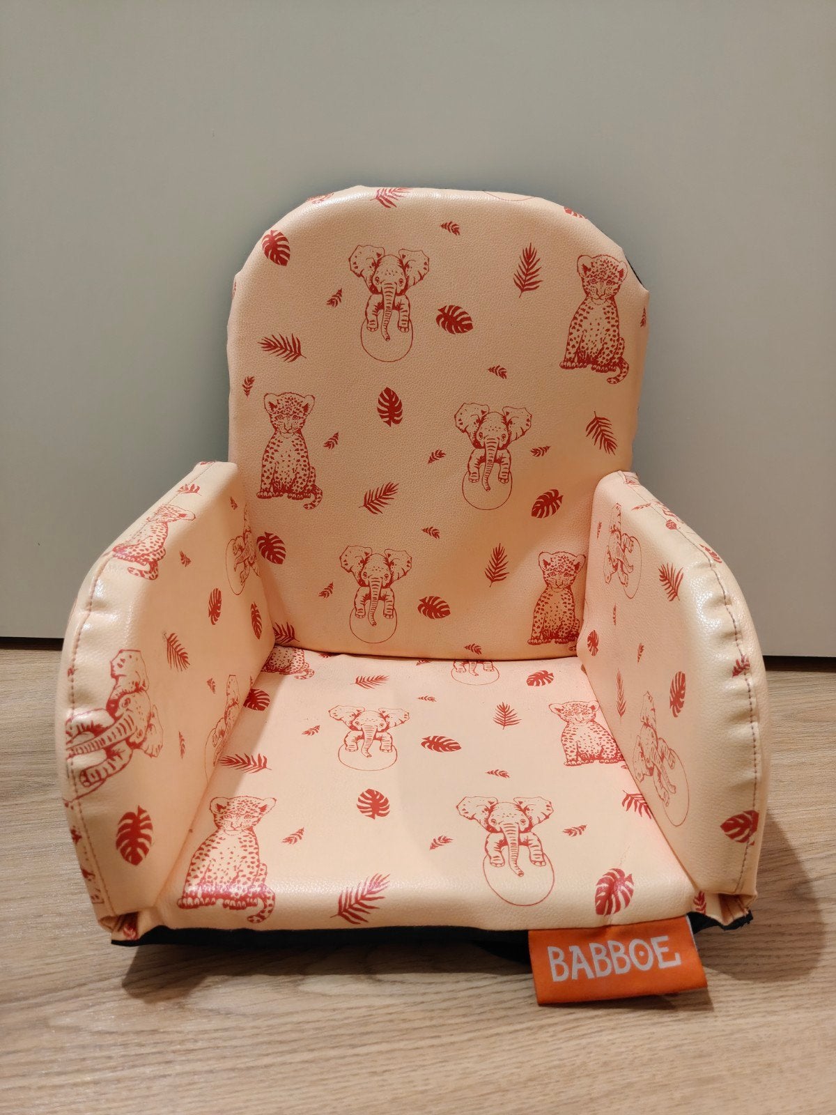 Babboe bakfiets peuterzitje luxe met dierenprint, Ophalen, Gebruikt, 0 t/m 18 kg, Babboe