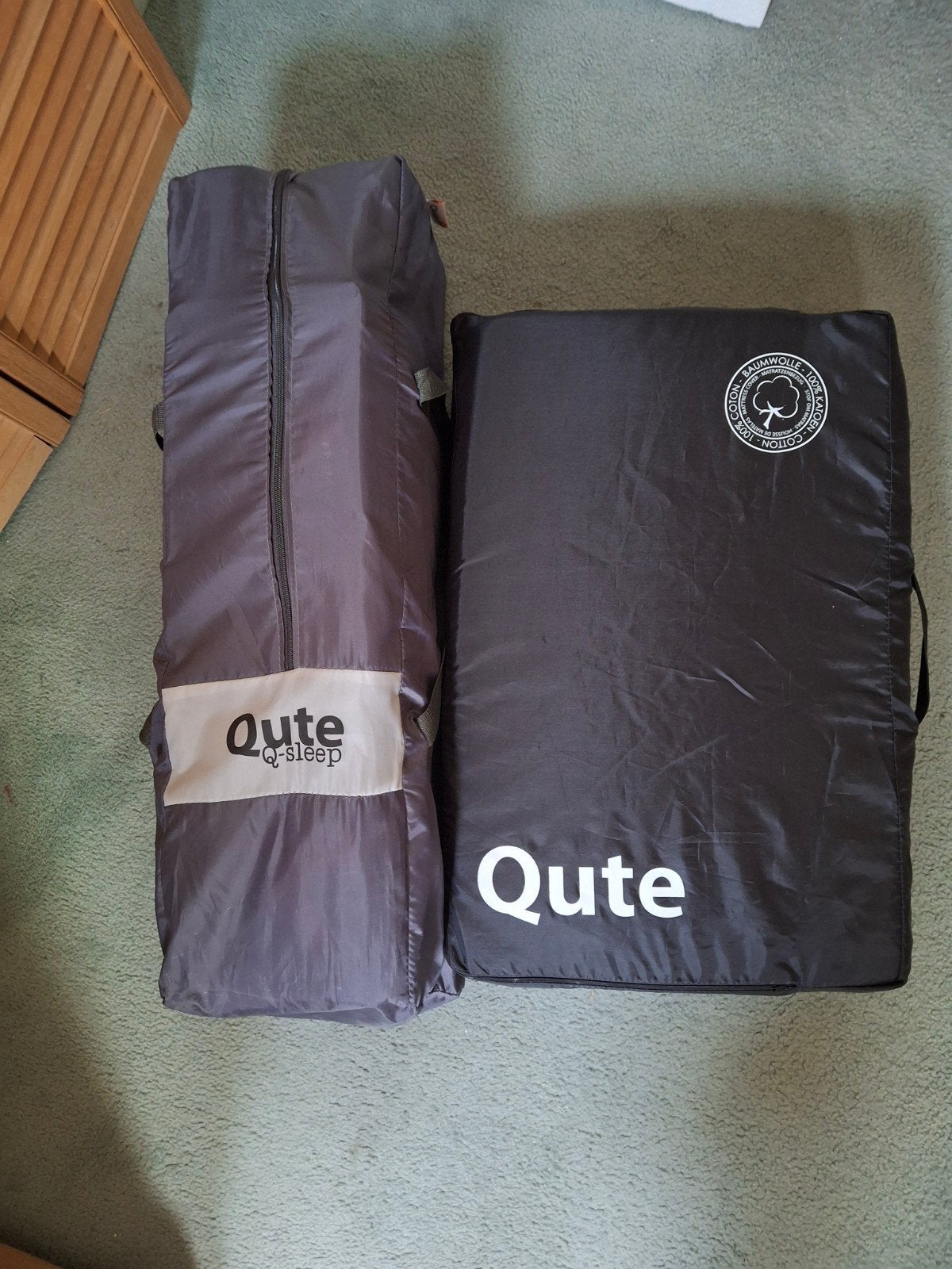 Qute Q-sleep Reisbedje - Compact en Comfortabel, Kinderen en Baby's, Ophalen, Zo goed als nieuw, Reisbedje