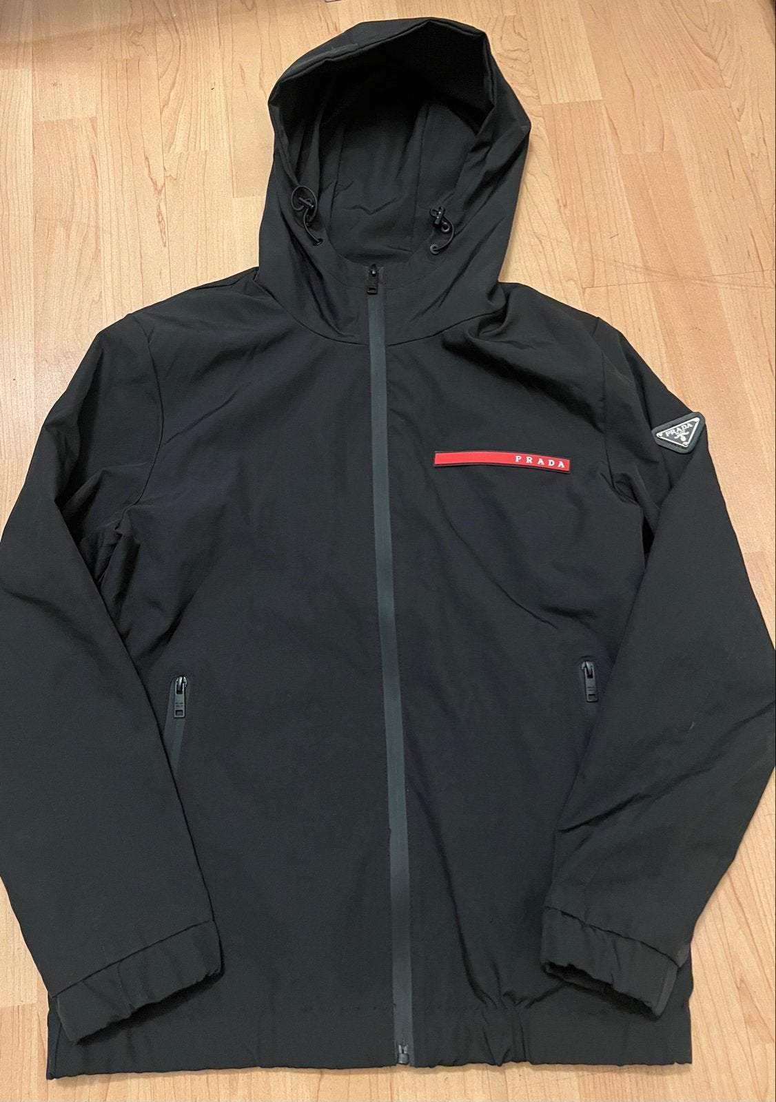Nieuwe Prada Windbreaker, Kleding | Heren, Jassen | Zomer, Ophalen of Verzenden, Nieuw, Maat 48/50 (M), Zwart