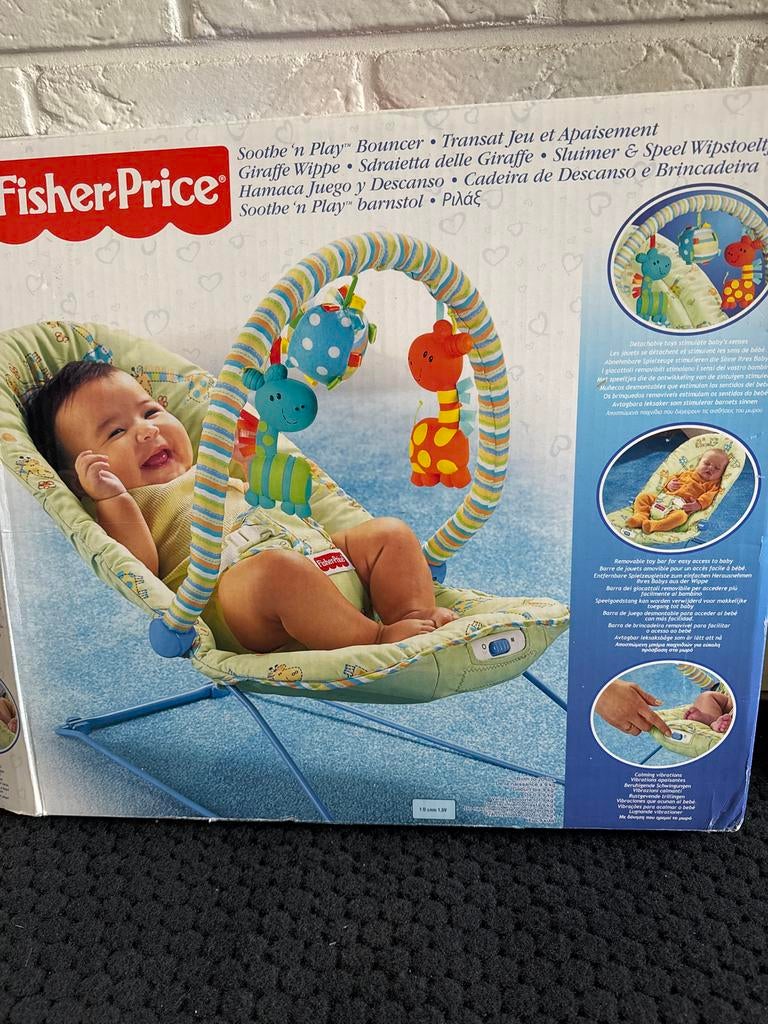Fisher-Price Soothe 'n Play Wipstoeltje met Giraffe, Ophalen of Verzenden, Gebruikt, Overige typen, Met geluid