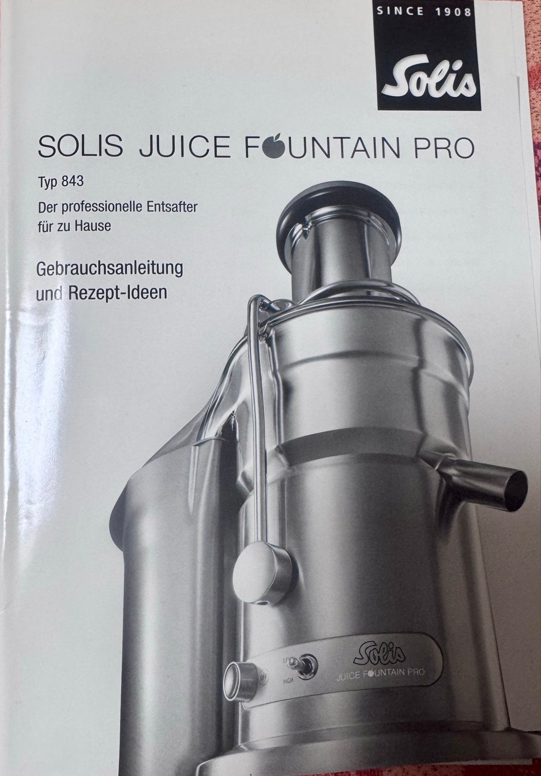 SOLIS Slow Juicer, Ophalen of Verzenden, Zo goed als nieuw, Vaatwasserbestendig, Minder dan 1 liter
