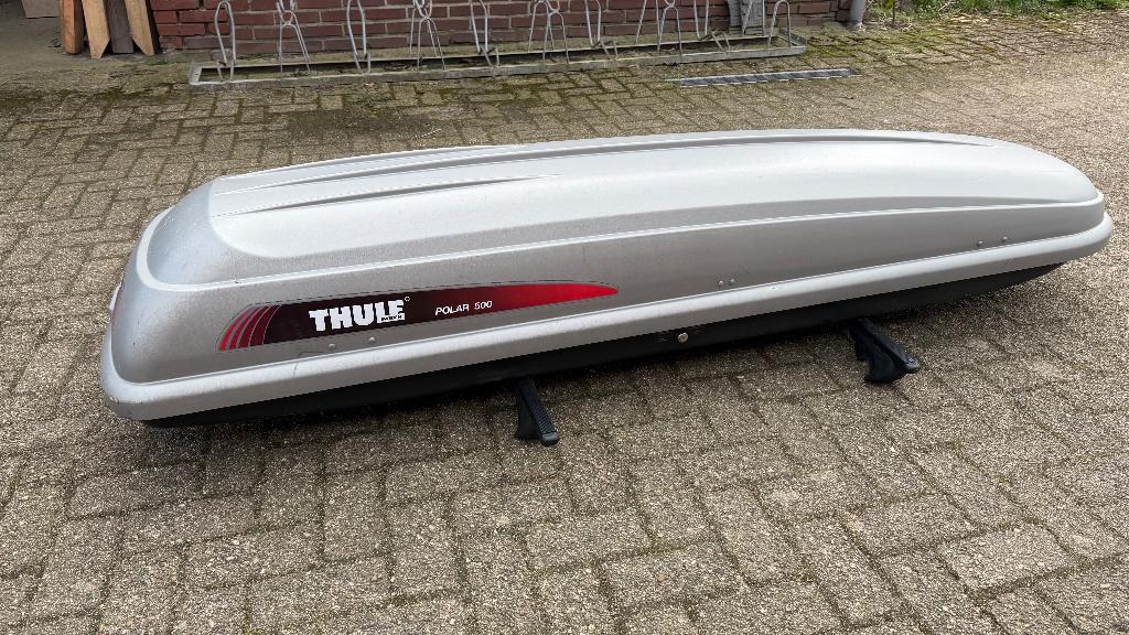 Thule Polar 500 skibox / dakkoffer – incl. optie dakdragers, Ophalen, Gebruikt