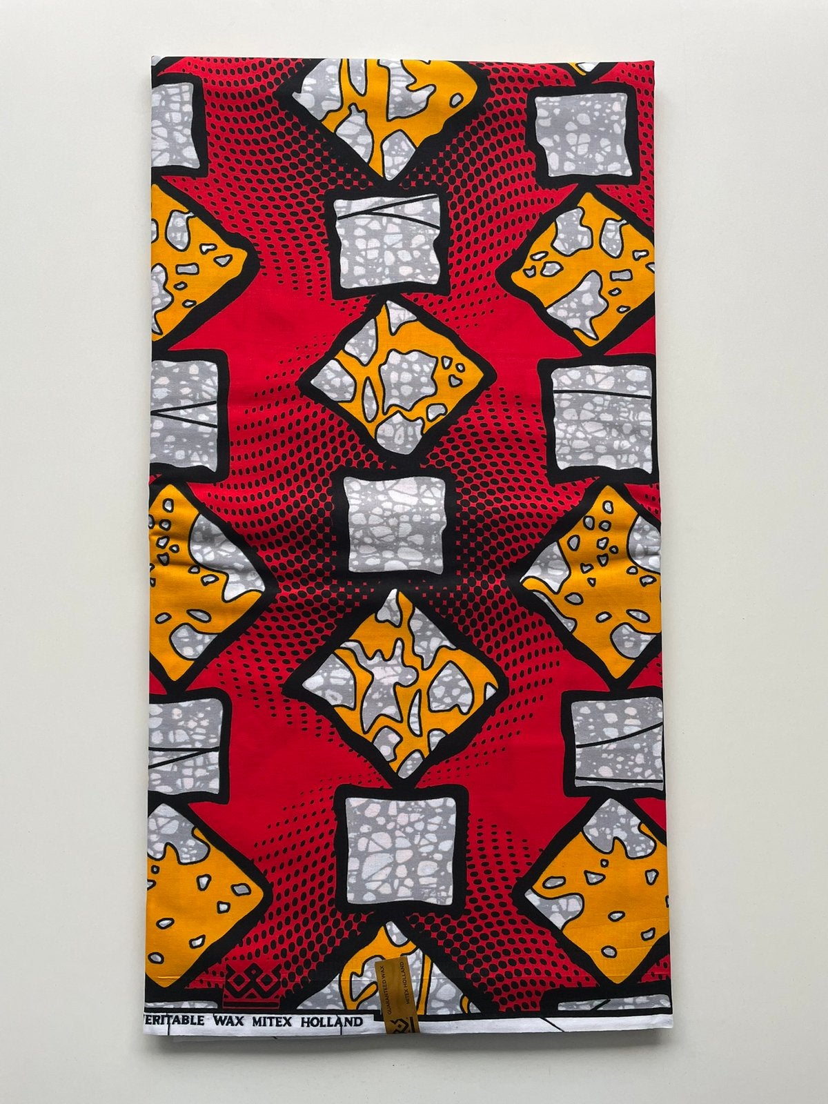 Afrikaanse textiel 2 yards 100% katoen, Hobby en Vrije tijd, Stoffen en Lappen, Verzenden, Nieuw, 30 tot 120 cm, Katoen