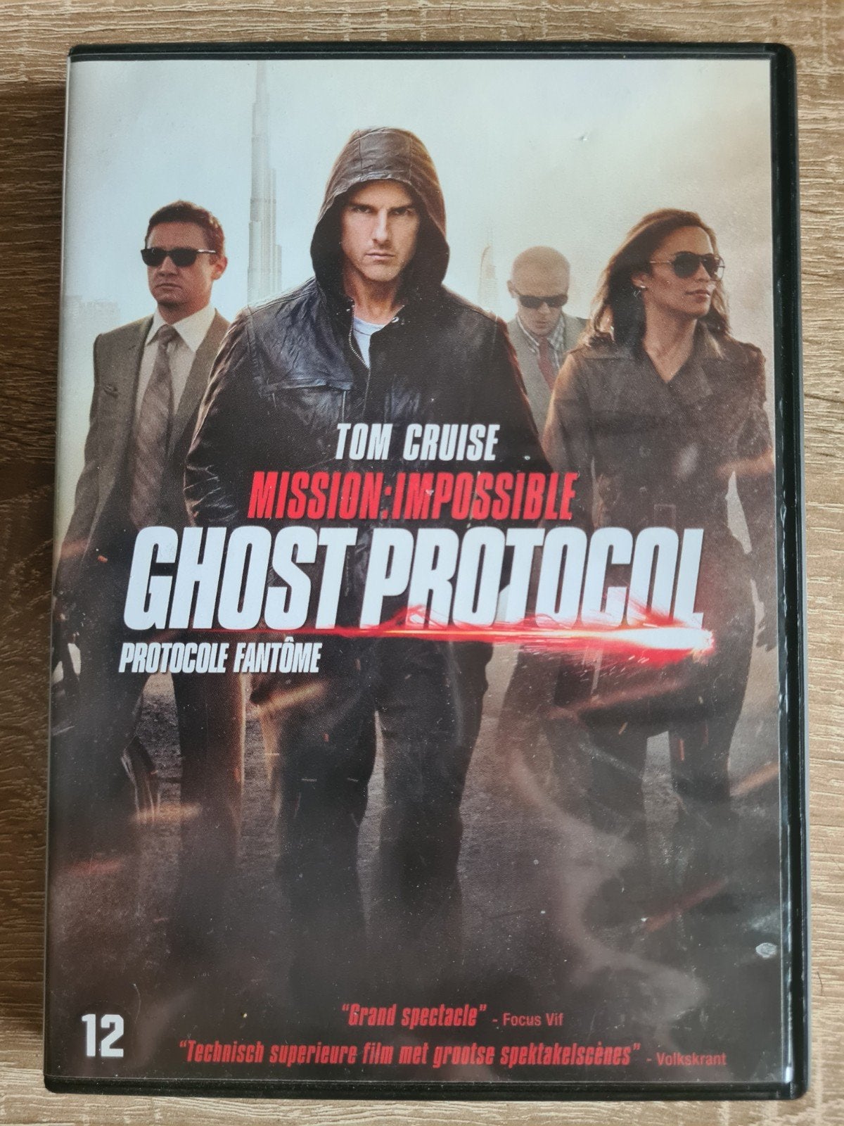 Mission Impossible Ghost Protocol DVD - Tom Cruise -Krasvrij, Vanaf 12 jaar, Ophalen, Zo goed als nieuw, Actie