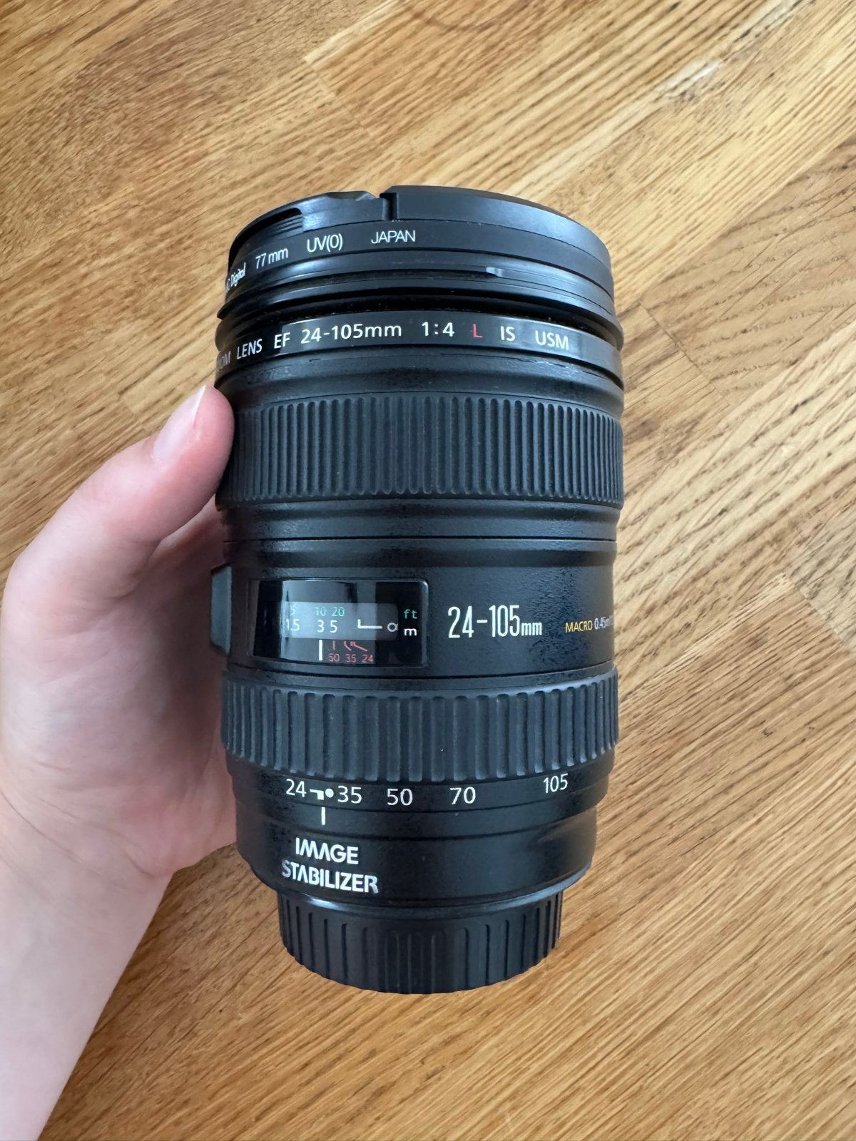 Canon EF 24-105mm f/4L IS USM objectief, Audio, Tv en Foto, Fotografie | Lenzen en Objectieven, Gebruikt, Canon, Autofocus, Ophalen of Verzenden