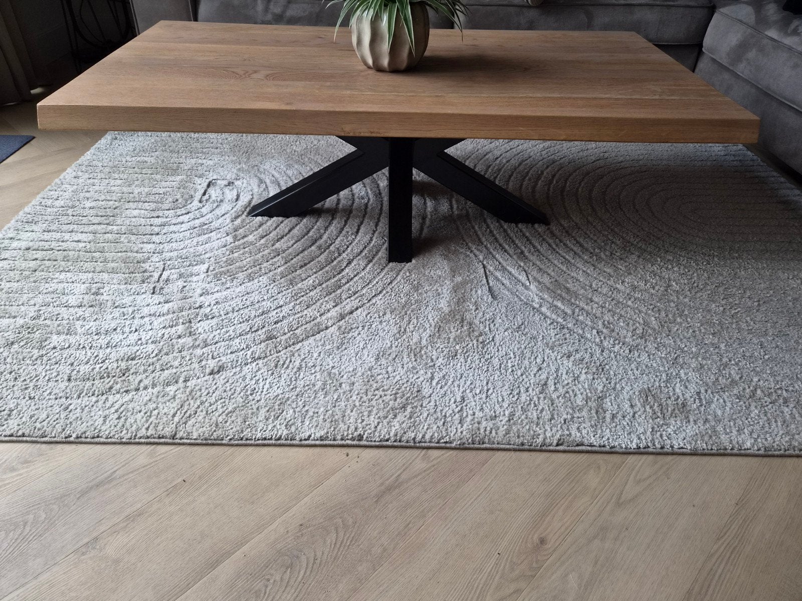 Salontafel eikenhout boomstamblad, Ophalen, 100 tot 150 cm, Eikenhout, 50 tot 100 cm