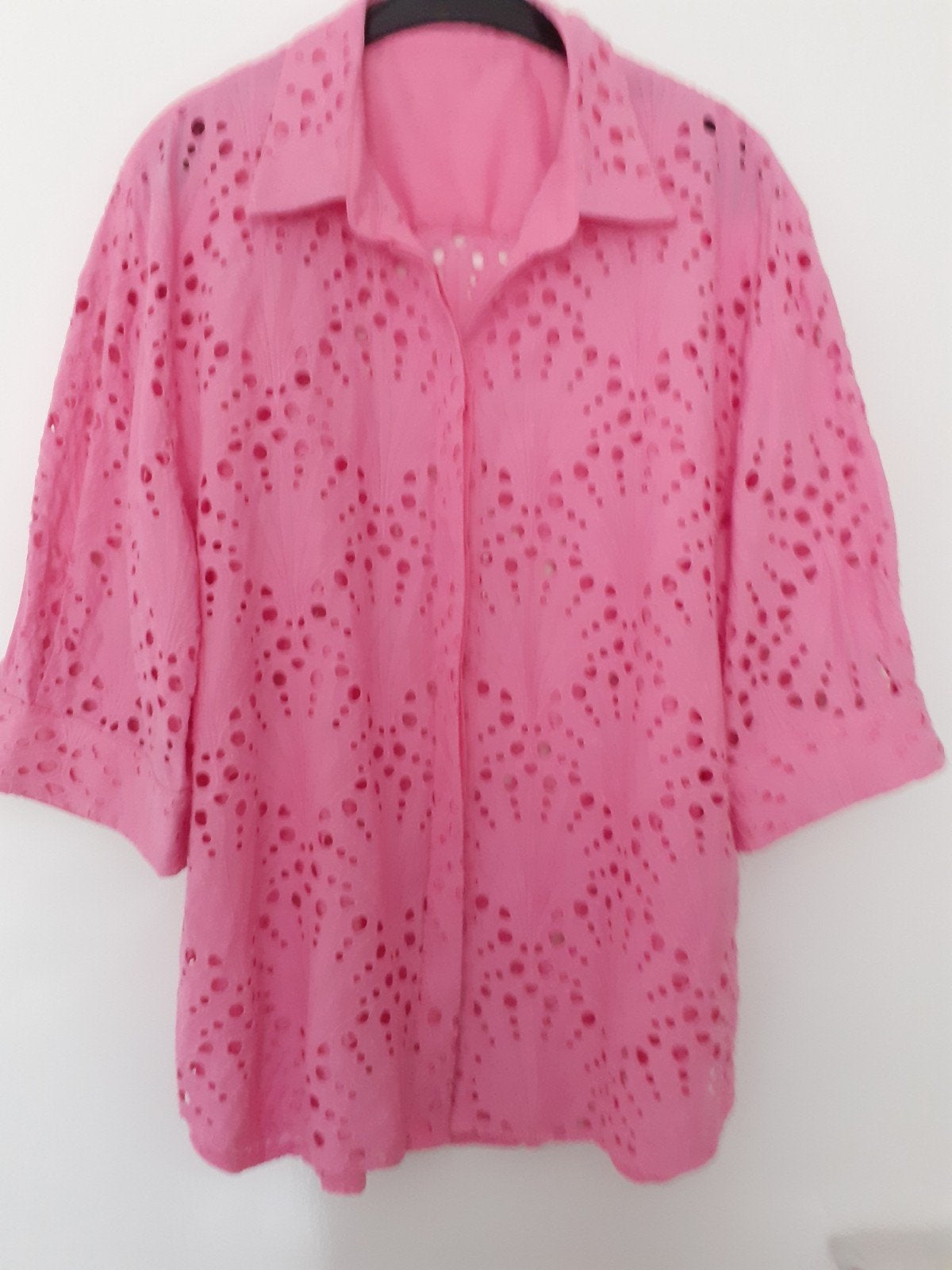 Zgan mooie rose blouse maat 46, Ophalen of Verzenden, Zo goed als nieuw, Maat 46/48 (XL) of groter, Roze