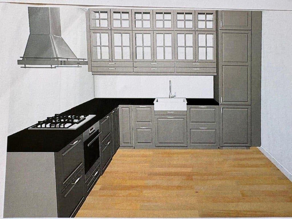 Complete Ikea-keuken te koop inclusief Bosch apparatuur, Ophalen, Gebruikt, Hoekkeuken, Kunststof