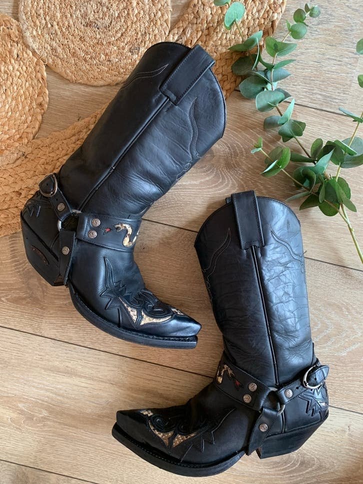 Sendra bikerboots 41 cowboylaarzen western boots laarzen, Hoge laarzen, -, Zwart, -