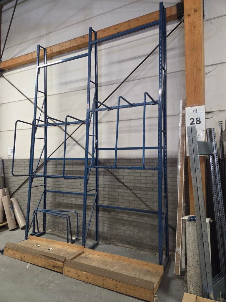 A magazijnstelling verticale opslag planken latten 4.0x2.6m., Doe-het-zelf en Verbouw, Hout en Planken, Ophalen