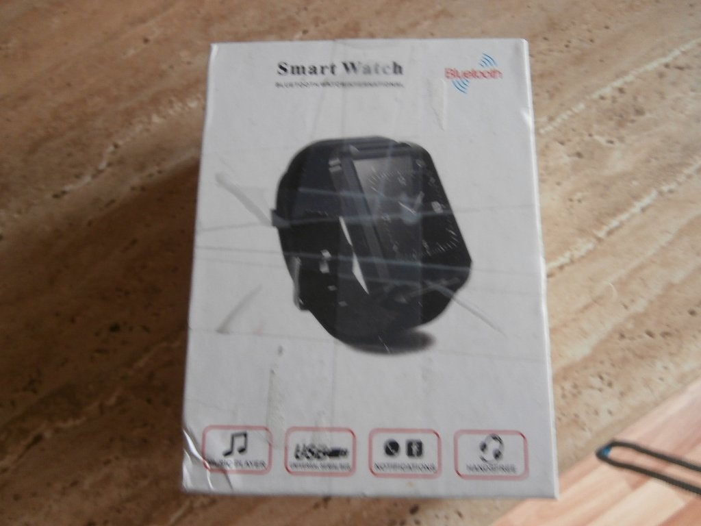smartphone smartwatch zwart bijna niet gebruikt horloge, Ophalen of Verzenden, Zo goed als nieuw, Zwart, Android