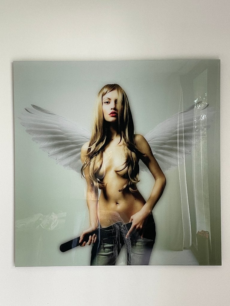 Grote foto op plexiglas vrouw met vleugels – 120 x 120 cm, Ophalen, Overige materialen, Figuren