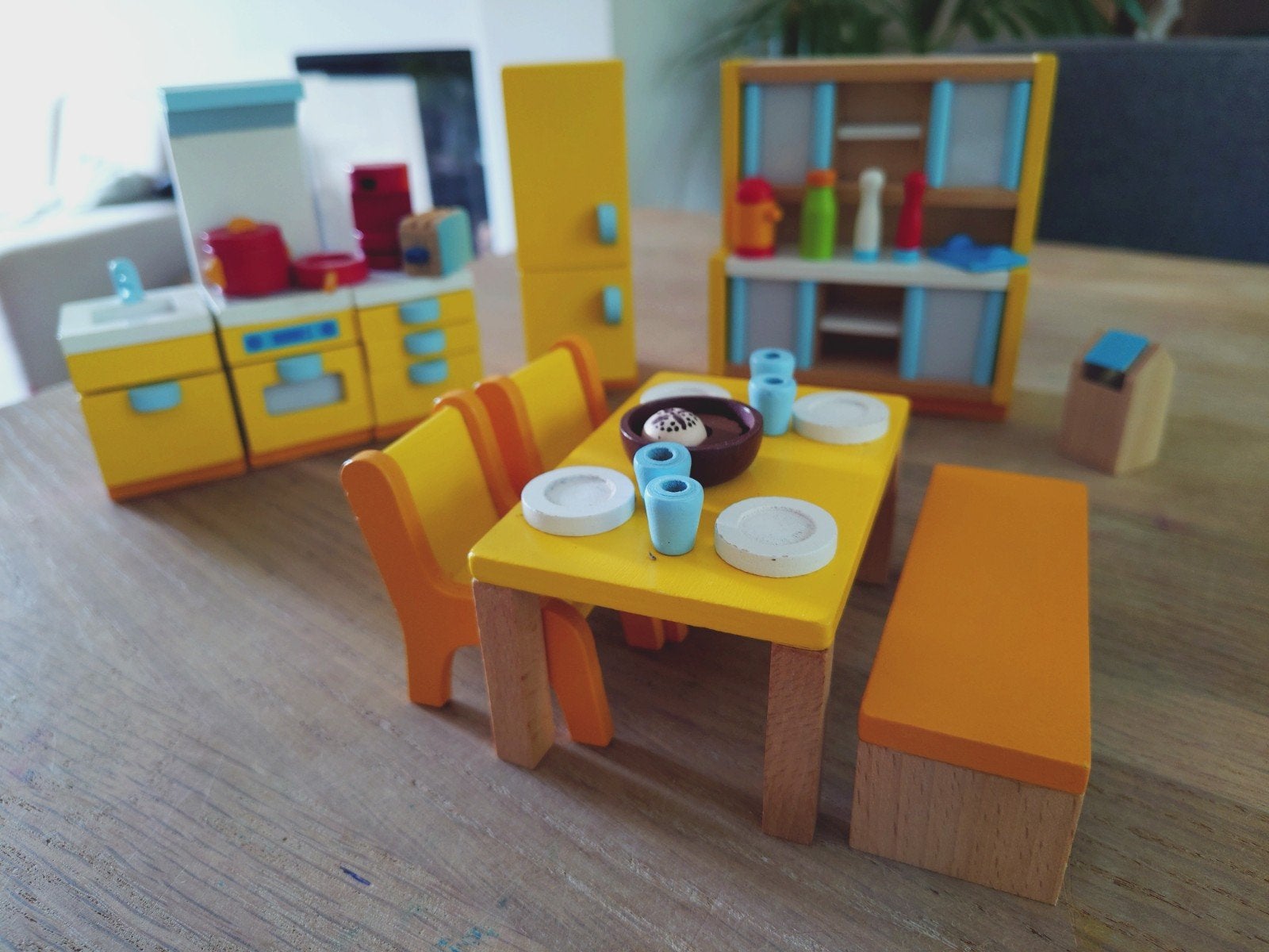 Goki houten poppenhuis keuken, Ophalen, Zo goed als nieuw