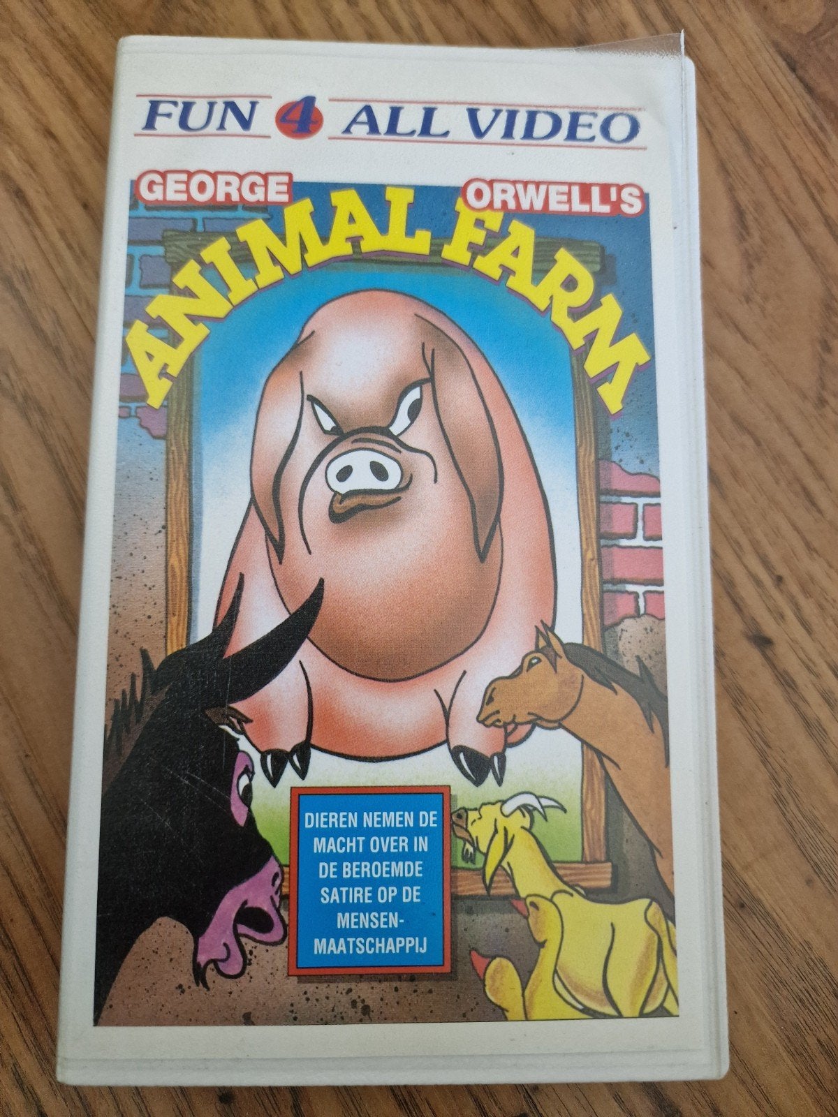 George Orwell's Animal Farm VHS - Satire op maatschappij, Gebruikt, Drama, Ophalen of Verzenden, Vanaf 6 jaar