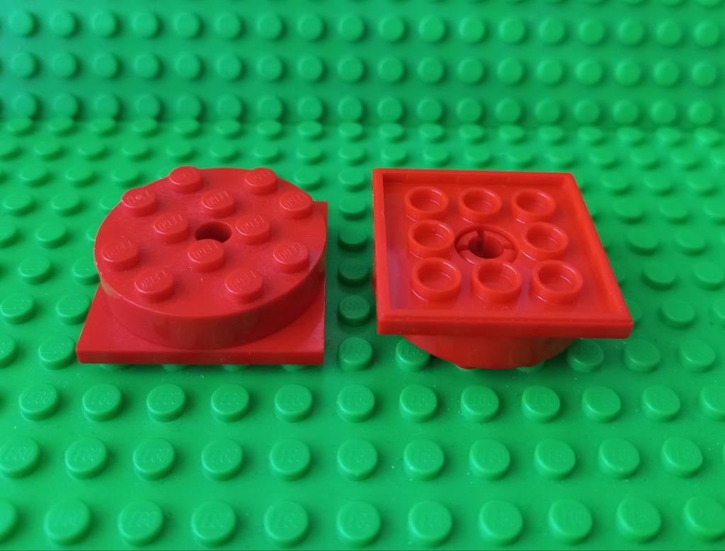LEGO Draaischijf 4x4 Rood - Per Stuk, Lego, Gebruikt, Lego, Onbekend