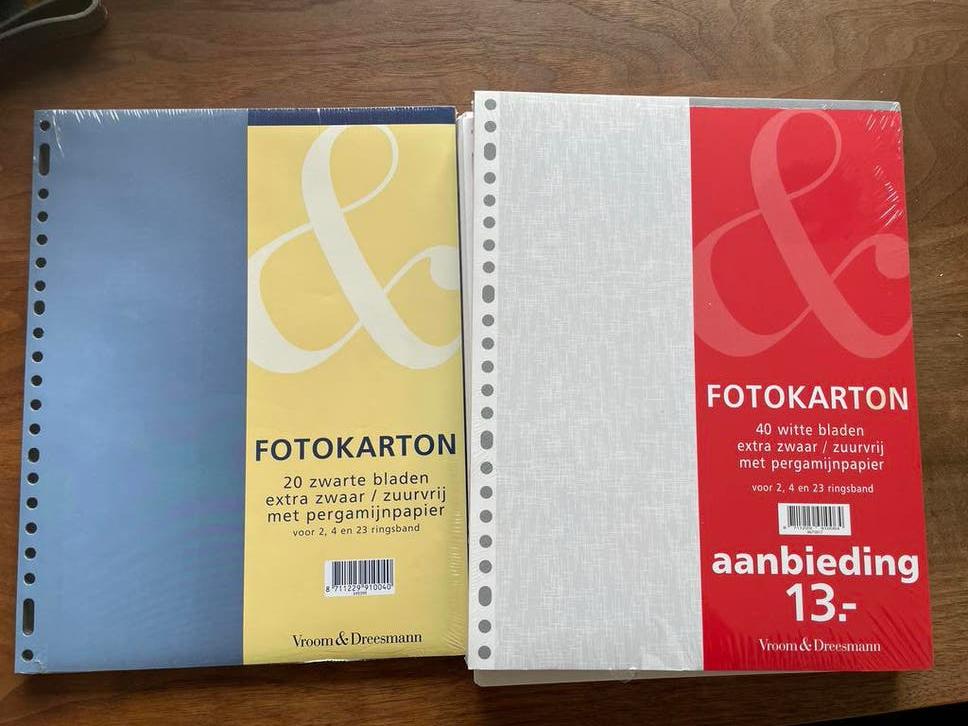 Fotokarton - Zwart en Wit - Extra Zwaar / Zuurvrij, Ophalen of Verzenden, Nieuw
