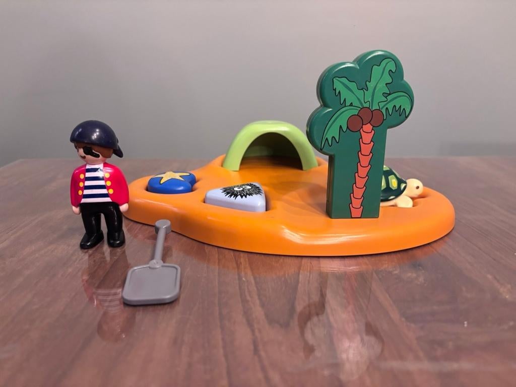 Playmobil 1.2.3 Pirateneiland - Compleet, Ophalen, Zo goed als nieuw, Complete set