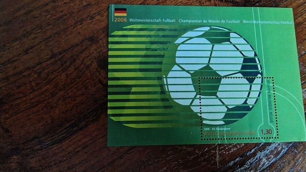 Blok Belgie (voetbal), Ophalen of Verzenden, Postfris