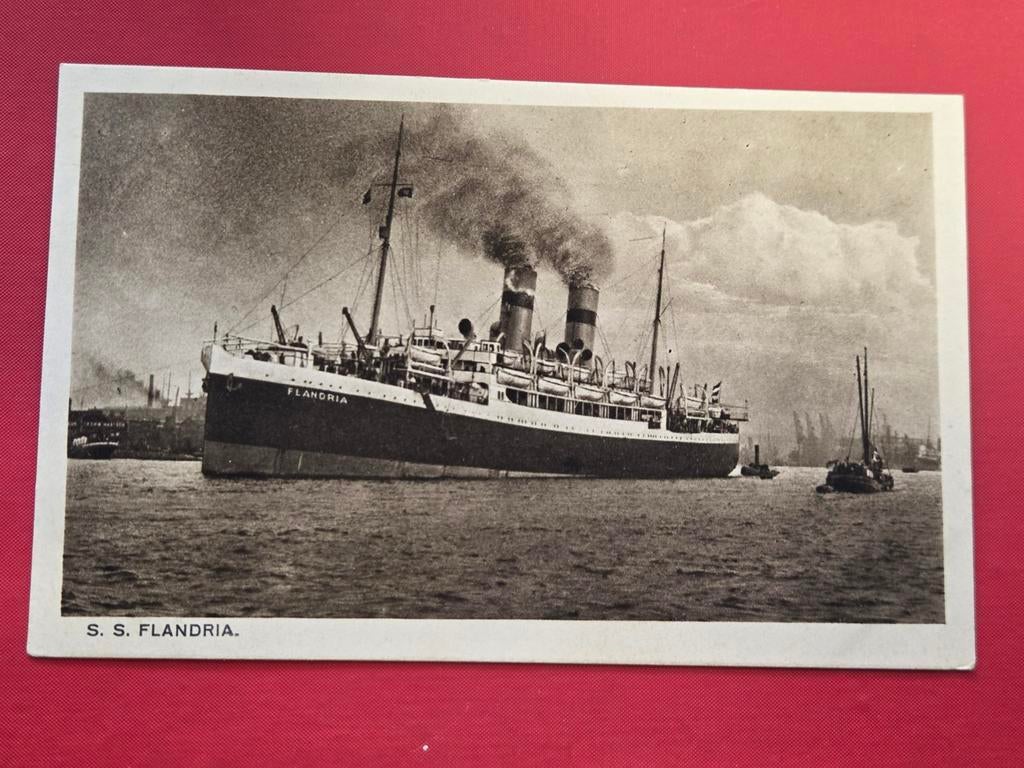 Stoomboot S.S. Flandria Hollandsche Lloyds, Ophalen of Verzenden, Sterren en Beroemdheden