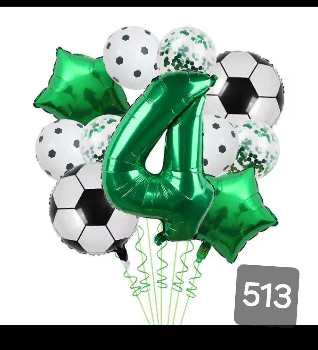 Voetbal Verjaardag Decoratie Ballonnen Set - Nummer 4, Ophalen of Verzenden, Nieuw, Versiering, Verjaardag