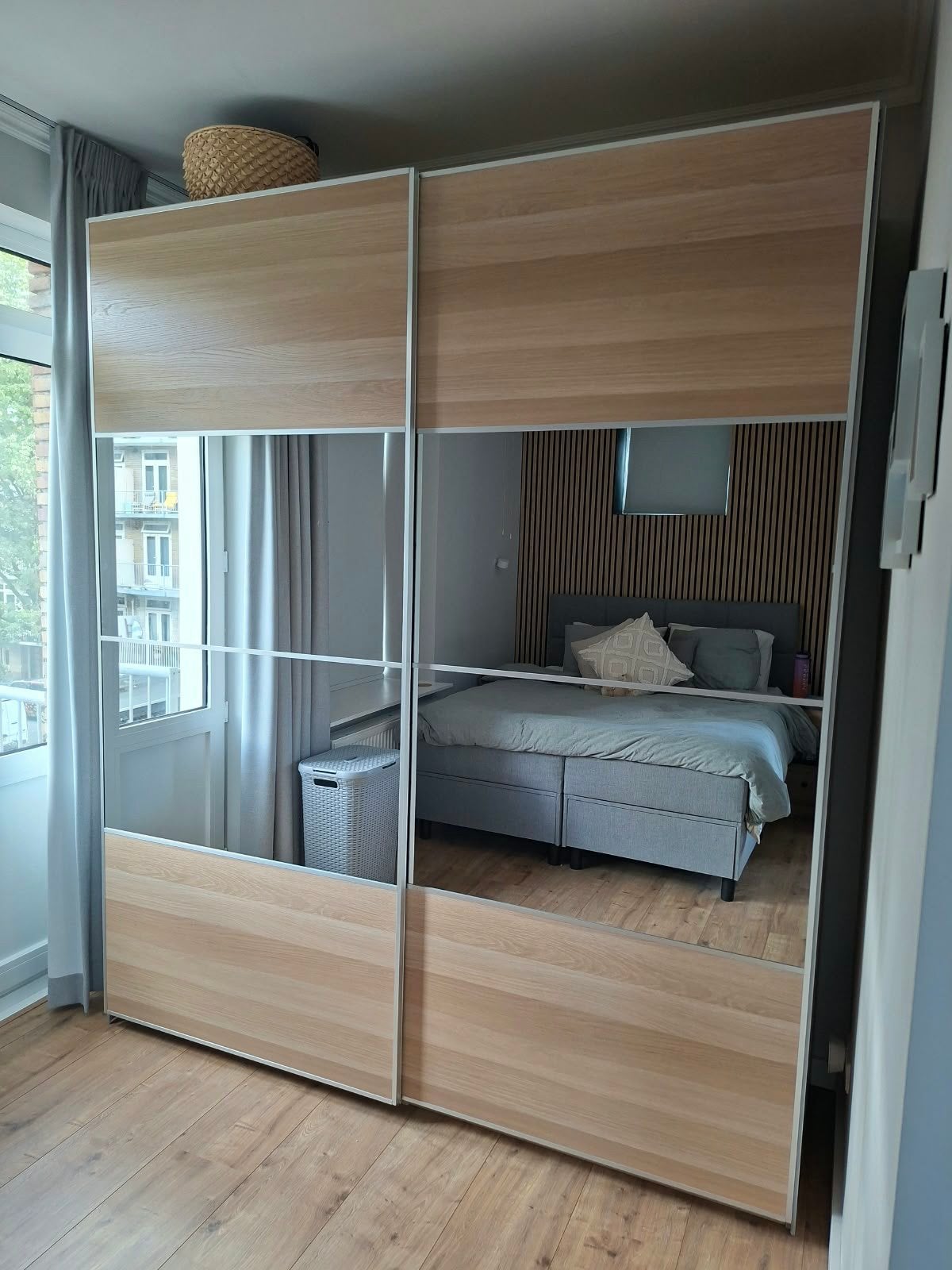 IKEA PAX / MEHAMN/AULI Kledingkast - Nieuw, extra accessoire, Ophalen, Eikenhout, 200 cm of meer, 200 cm of meer